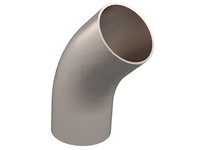 Dixon DVF-C600R1T 6" VAC 45° TAN ELBOW 316L POL FOR USE WITH ISO160 WELD FITTINGS