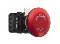 Cutler Hammer E22JLB2N8B Emergency Stop Switch 22mm Mount 40mm Head Push-Pull Red E22 Series