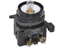 Cutler Hammer E34TB120 Indicator Panel Mount Base Unit Incandescent Mnt-Sz 30mm 120VAC 2500 Hrs