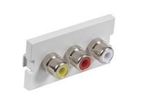 Hubbell Wiring IM3RS1W ISTATION MODULE W/3RCA SOLDER 1U WH | YarinInd