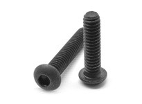 5/16"-24 x 1 1/2" Button Head Cap Screw, Fine, Full Thread, Alloy Steel, Black Oxide Finish