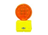 Cortina 03-10-SBLG Solar Barricade Lamp LED Amber Bi-Directional w/photocell 2-Way (Flash/Off) Switch Yellow Housing/Base [20000