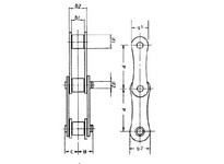 PTI EA2050DBLCRK E-SERIES ANSI DBL CONN LINK RC1- ROLLER CHAIN METRIC/INCH
