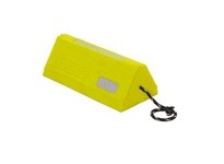 Elasco EAC16Y-GLOW 16" Aviation Chock with Glow and Reflectors Yellow