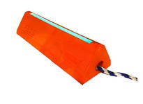 Elasco EAC24O-GLOW Aircraft Chock with Glow & Reflectors Orange