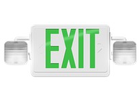 RAB ECOMBO-GS EXIT/EM COMBO UNV FACES 2-HEADS GREEN LETTERS | Self Diagnostics