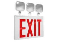 RAB ECOMBO-NY EXIT/EM UNV FACES 3-HEADS RED LETTERS | Emergency Lighting