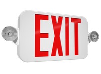 RAB ECOMBO34-R ULTRA ECONOMY EXIT/EM UNV FACE 2-HEADS RED LETTERS REMOTE CAPACITY