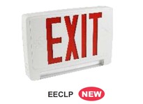 Orbit EECLP-LED-W-1-G LED TUBE EMER & EXIT COMBO WHT HSG1F GN LTRS