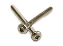 1/4"-20 x 3 1/2" Machine Screw, Square Drive, Pan Head, Coarse, Full Thread, Stainless A2 (304 18-8)