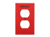 Cooper Eaton EM5132RD-BOX Wallplate 1G Emerg Duplex Receptacle | YarinInd