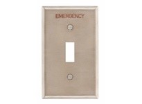 Cooper Eaton EM93071 Wallplate 1G Toggle EMERGENCY Std SS | Buy Now