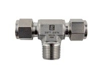 Mako EMBT-6-6N Male Branch Tee 3/8"T X 3/8"T X 3/8"M NPT - 316 Stainless Steel