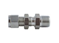 Mako EMCB-4-4N Bulkhead Male Connector 1/4"T X 1/4"M NPT-Bh - 316 Stainless Steel