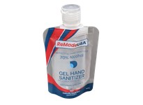 ReMadeUSA ESAN-70-GEL-2OZ-CAP-POUCH 70% Ethanol Gel Hand Sanitizer | 2oz Travel Size