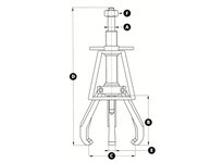 PosiLock 113 113L Manual Puller Jaws: 3 Capacity: 30 ton 267 kN Reach B: 20" 508 mm Spread Range C: 1.5 to 30"