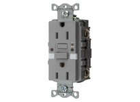 Hubbell Wiring GFRST15GYNL 15A COM SELF TEST NIGHTLIGHT GFR GRAY