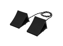 Elasco EWC7-B 7" Vehicle Wheel Chock with Rope Black | YarinInd