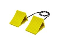 Elasco EWC7-Y 7" Vehicle Wheel Chock with Rope Yellow