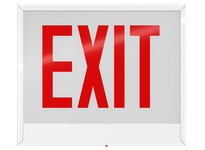 RAB EXIT-1CH EXIT SIGN 1-FACE NO ARROWS RED LETTERS CHICAGO