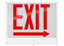 RAB EXIT-1RACH EXIT SIGN 1-FACE RIGHT ARROW RED LETTERS CHICAGO