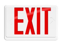 RAB EXIT-R EXIT SIGN UNV FACES RED LETTERS REMOTE CAPACITY | YarinInd