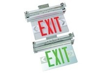 Fulham FHEX23ADREM FireHorse Emergency Exit Sign - LED Recessed Edge-Lit | Aluminum Housing | Dual Function