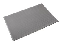 Crown FL 3612GY 410 Series Tuff-Spun 3/8 Rib-Surface Gray Mat | Durable Industrial Matting