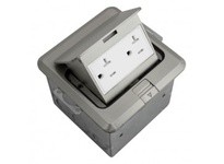 Orbit FLBPU-D-S-SS FLOOR BOX POP-UP W/ DUPLEX RECEP (T.R.) SQUARE COVER SS