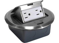 Orbit FLBPU-D-SS FLOOR BOX POP-UP W/ DUPLEX COVER & ADJ BOX SS | High-Quality Electrical Supplies