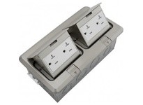 Orbit FLBPU-DD-SS FLOOR BOX POP-UP W/ 2-DUPLEX RECEP (T.R.) STAINLESS STEEL