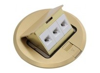 Orbit FLBPU-L-R-C-BR FLOOR BOX ROUND POP-UP COVER ONLY W/ LOW VOLTAGE(RJ45)BRASS