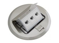Orbit FLBPU-L-R-C-SS FLOOR BOX ROUND POP-UP COVER ONLY W/ LOW VOLTAGE (RJ45) SS | YarinInd