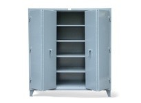 StrongHold FM-15307 Industrial Storage Cabinet with Bi-Fold Doors 72x36x72 4 Shelves