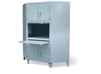 StrongHold FM-15406 Corner Cabinet with 3 Compartments | Industrial Storage