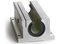 Thomson Linear FNYBUTWNO16LLS Linear Bearing, Bushing, Pillow Block, FluoroNyliner, 1 in, Open, Twin, Not Self-aligning, Compens