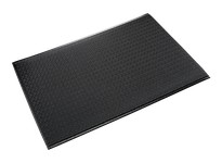 Crown FP 3612BK 411 Series Tuff-Spun 3/8 Pebble-Surface Black Mat | Durable Industrial Matting