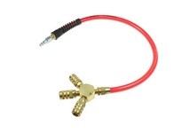 Coilhose FP0624C-15XTR Flexeel Manifold Assembly 24" 1/4 Industrial Int. Transparent Red