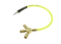 Coilhose FP0624C-15XTY Flexeel Manifold Assembly 24" 1/4 Industrial Int. Transparent Yellow