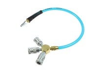 Coilhose FP0636C-58C Flexeel Manifold Assembly 36" 3/8 Industrial Int. Transparent Blue