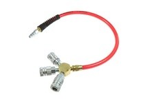 Coilhose FP0636C-58CTR Flexeel Manifold Assembly 36" 3/8 Industrial Int. Transparent Red