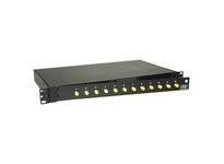 Hubbell Wiring FPR012STM FIBER RACKMNT PNL W/12 ST SMP P-BZ 12PT