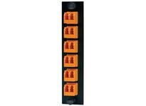 Hubbell Wiring FSPLCDS6OR Fiber Adapt Panel 12P 6LC Duplex Zircon Orange | Industrial Supplies