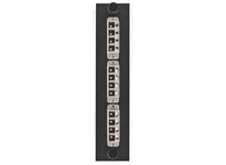 Hubbell Wiring FSPLCQM3BE FIBER ADAPT PNL 12P 3LC QUAD P-BZ BE