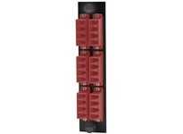 Hubbell Wiring FSPLCQS6R FIBER ADAPT PNL 24P 6LC QUAD ZIRC RD | High-Quality Fiber Panel