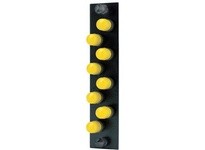 Hubbell Wiring FSPST8 FIBER ADAPT PNL 8P 8ST SMPLX P-BZ BK