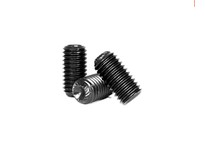 5/16"-24 x 1 1/4" Socket Head Knurled Cup Point Set Screw | Alloy Steel | Black Oxide