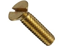 #10-24 x 2 1/2" Machine Screw, Slotted Drive, Flat Head, Coarse, Full Thread, Brass, Plain Finish#10-24 x 2 1/2" Machine ScrewFl