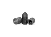 3/8"-16 x 3/8" Socket Head Cone Point Set Screw, Hex Key Drive, Coarse, Alloy Steel, Black Oxide Finish3/8"-16 x 3/8" Socket Hea