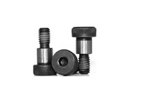 3/4"-5/8-11 x 2 1/2" Socket Shoulder Screw with Nylon Patch, Coarse, Alloy Steel, Black Oxide Finish, Nylon Patch3/4"-5/8-11 x 2